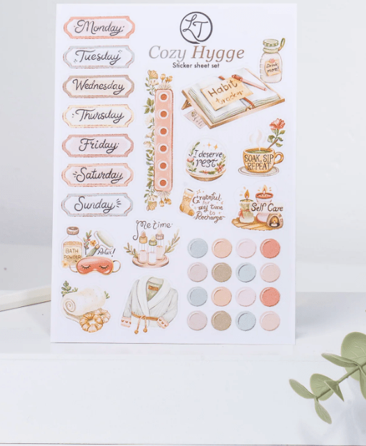 COZY HYGGE Set de 5 planches de stickers - Gilbertine BrusselsGilbertine Brussels