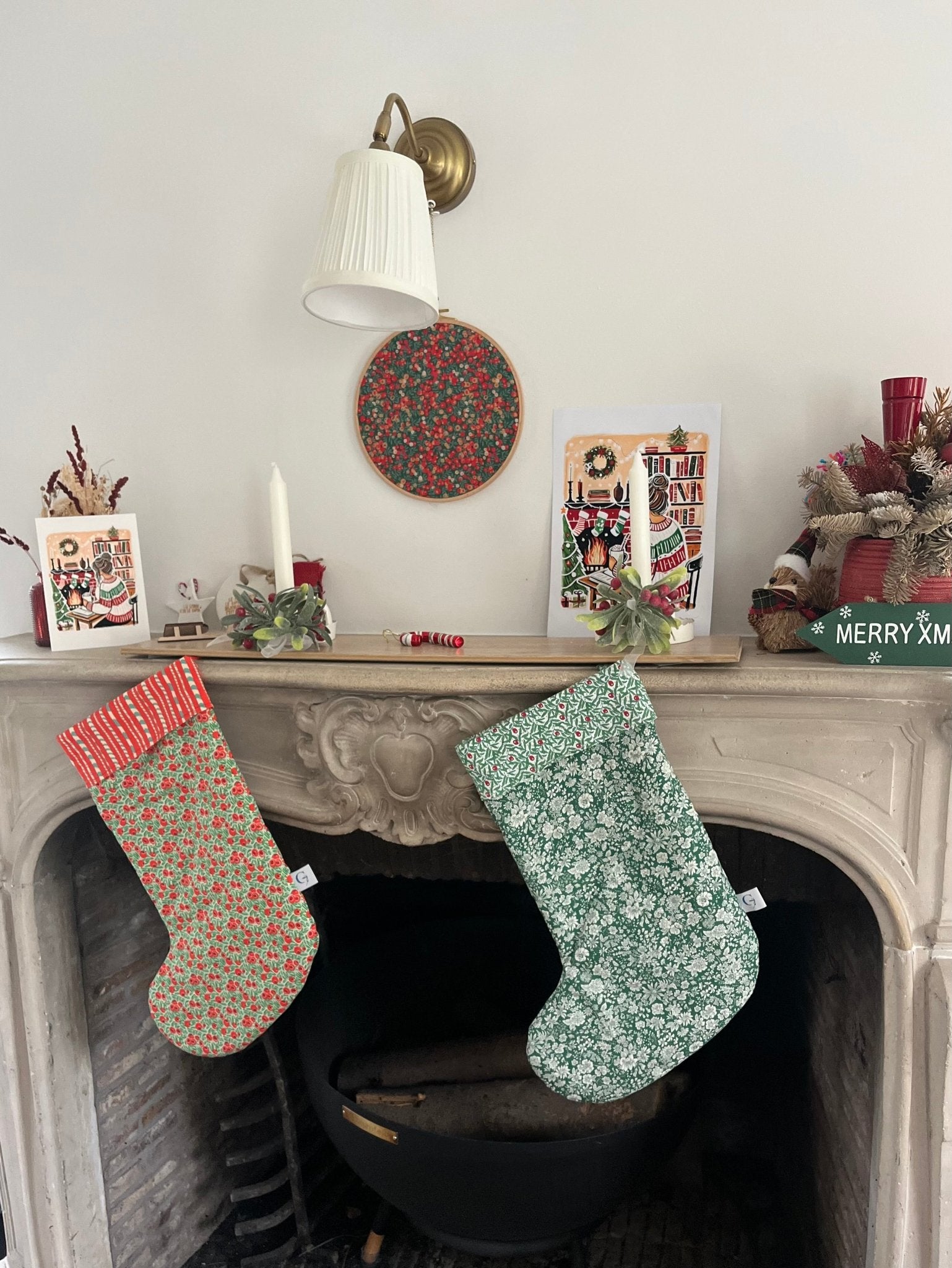 Botte de noël en tissu Liberty® - Gilbertine BrusselsGilbertine Brussels