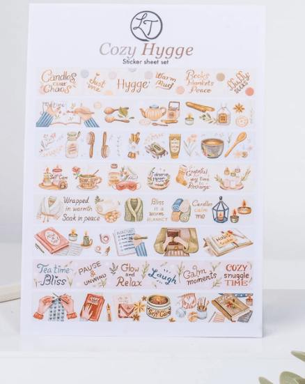 COZY HYGGE Set de 5 planches de stickers - Gilbertine BrusselsGilbertine Brussels