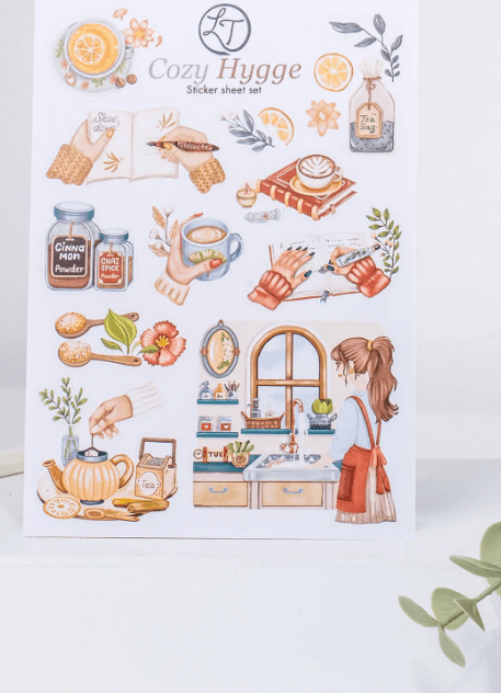 COZY HYGGE Set de 5 planches de stickers - Gilbertine BrusselsGilbertine Brussels