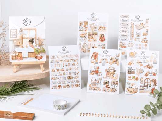 COZY HYGGE Set de 5 planches de stickers - Gilbertine BrusselsGilbertine Brussels