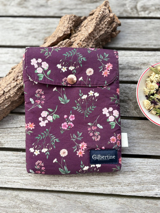 Pochette liseuse 6 pouces Plum and cherry - Gilbertine BrusselsGilbertine Brussels