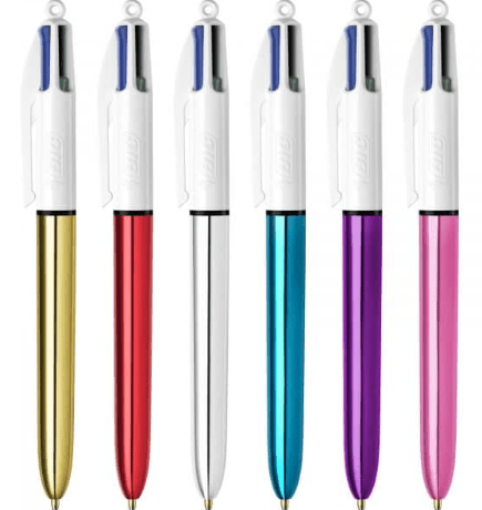 Stylo à bille Bic® 4 couleurs SHINE - Gilbertine BrusselsGilbertine Brussels