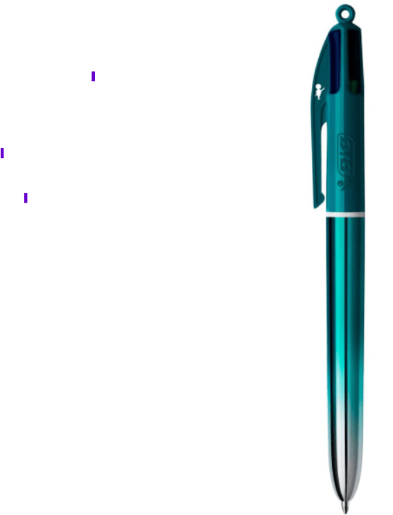 Stylo BIC® 4 couleurs SHINE Smooth gradient - Gilbertine BrusselsGilbertine Brussels