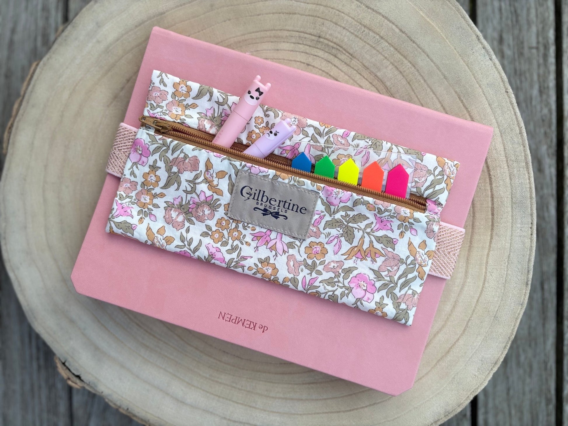 Trousse Plumier Say it with flowers ( glitters) - Gilbertine BrusselsGilbertine Brussels